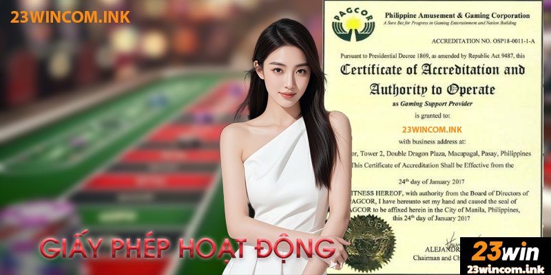 Giấy phép hoạt động 23Win là gì?